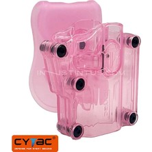 Cytac Pembe Şeffaf Mega-Fit Paletli Tabanca Kılıfı