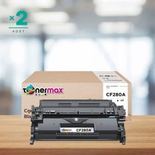 tonermax Hp Laserjet Pro 400 M425 Muadil Toner Çipli CF280A 2'li 2.700 Sayfa