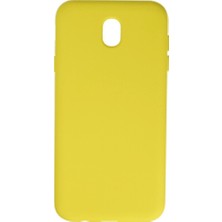 YM PAZARLAMA Galaxy J7 Pro / J730 Kılıf Nano Içi Kadife Silikon - Sarı