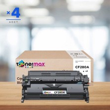 tonermax Hp Laserjet Pro 400 M425 Muadil Toner Çipli CF280A 4'lü 2.700 Sayfa