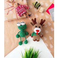 Design By Oykum Amigurumi Ren Geyik ve Kurbağa Oyuncak (2'li)