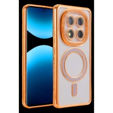 YM PAZARLAMA Redmi Note 15 Pro Plus 5g Joke Simli Magneticsafe Kılıf - Turuncu