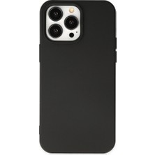 YM PAZARLAMA Iphone 15 Pro Kılıf Nano Içi Kadife Silikon - Siyah