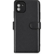 YM PAZARLAMA Galaxy A03 Core Kılıf Trend S Plus Kapaklı Kılıf - Siyah