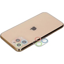 YM PAZARLAMA Iphone 11 Pro Renkli Kamera Lens Koruma Cam - Mavi-Yeşil