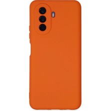 YM PAZARLAMA Huawei Nova Y70 Kılıf Nano Içi Kadife Silikon - Turuncu