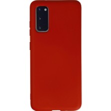 YM PAZARLAMA Galaxy S20 Kılıf Nano Içi Kadife Silikon - Kırmızı