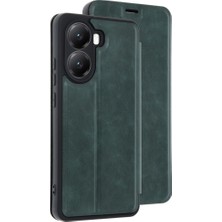 YM PAZARLAMA Poco X7 Pro Kılıf Flip Cover - Koyu Yeşil