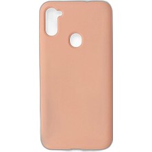 YM PAZARLAMA Galaxy A11 Kılıf Nano Içi Kadife Silikon - Pudra