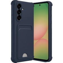 YM PAZARLAMA Galaxy A56 Kılıf Kelvin Kartvizitli Silikon - Lacivert