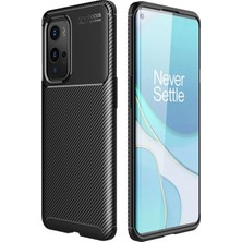 YM PAZARLAMA One Plus 9 Pro Kılıf Auto Focus Karbon Kapak - Siyah