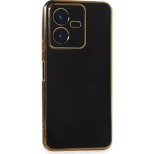 YM PAZARLAMA Vivo Y22 2022 Kılıf Volet Silikon - Siyah