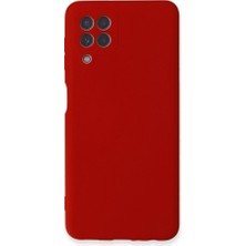 YM PAZARLAMA Galaxy A22 Kılıf Nano Içi Kadife Silikon - Kırmızı