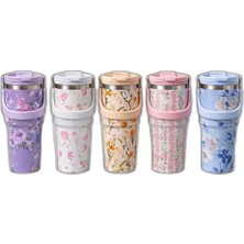 YM PAZARLAMA 900 ml Taşıma Kulplu Paslanmaz Çelik Termos Mug - Vakumlu Isı Yalıtımlı Bardak ALK4630