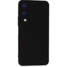 YM PAZARLAMA Vivo Y17S Kılıf Nano Içi Kadife Silikon - Siyah