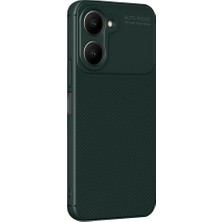 YM PAZARLAMA Vivo Y18 Kılıf Auto Focus Karbon Kapak - Koyu Yeşil