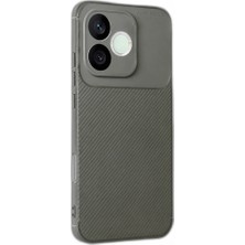 YM PAZARLAMA Huawei Honor 600 Lite Auto Focus Karbon Kapak - Gri