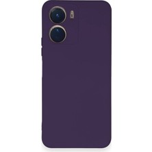 YM PAZARLAMA Vivo Y16 Kılıf Nano Içi Kadife Silikon - Mor