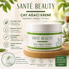 SANTE BEAUTY Santé Beauty Çay Ağacı Kremi 100 ml – Besleyici, Yatıştırıcı ve Akne Karşıtı Cilt Bakım Kremi