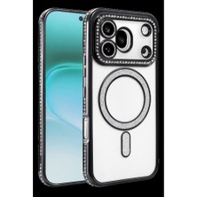 YM PAZARLAMA Huawei Honor 600 Pro Joke Simli Magneticsafe Kılıf - Siyah