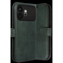 YM PAZARLAMA Huawei Honor 600 Trend S Plus Kapaklı Kılıf - Yeşil