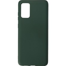 YM PAZARLAMA Galaxy S20 Plus Kılıf Nano Içi Kadife Silikon - Koyu Yeşil