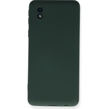 YM PAZARLAMA Galaxy A01 Core Kılıf Nano Içi Kadife Silikon - Koyu Yeşil