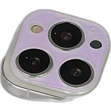 YM PAZARLAMA Iphone 13 Pro Max Rainbow Kamera Lens Koruma Cam - Mor
