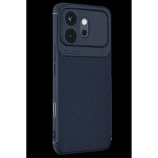 YM PAZARLAMA Huawei Honor 600 Auto Focus Karbon Kapak - Lacivert