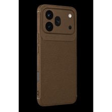 YM PAZARLAMA Huawei Honor 600 Pro Auto Focus Karbon Kapak - Kahverengi