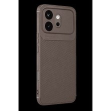 YM PAZARLAMA Huawei Honor 600 Auto Focus Karbon Kapak - Gri