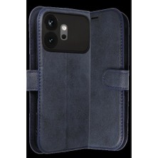 YM PAZARLAMA Huawei Honor 600 Trend S Plus Kapaklı Kılıf - Lacivert