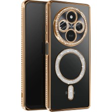 YM PAZARLAMA Redmi 14C Joke Simli Magneticsafe Kılıf - Gold