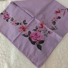 Hoaryage Desenli Dikişli Oyasız Yazma Tülbent Yemeni Fular Eşarp 100X100 Cm, Ortası Boş