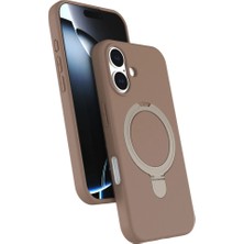 YM PAZARLAMA Iphone 16 Regal Magsafe Standlı Kapak - Çöl Titanyum