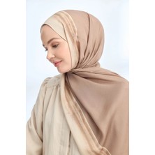 Armanda Soft Blush Floş Viskon Şal - Vizon