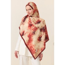 CS Camellia Scarf Flora Pamuk Viskon Şal - Bordo