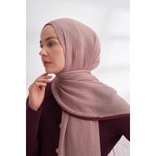 Armanda Müslin Biyeli Şal 3352-SISLI Pudra