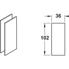 Hafele Koruma levh.CDH80C için,1mm