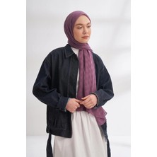 Armanda Müslin Dama Desen Şal 3350-LEYLAK