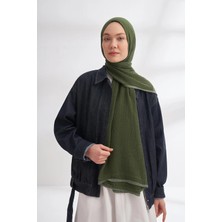 Armanda Müslin Biyeli Şal 3352-ÇAM Yeşili
