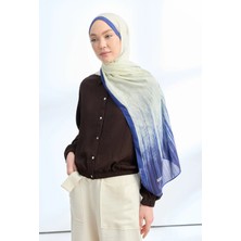 Armanda Elegant Harmony Lınora Desen Şal - Saks
