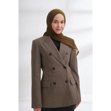 Armanda Müslin Biyeli Şal 3352-YOSUN