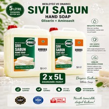 Wbrex Vegan Besleyici ve Onarıcı Sıvı El Sabunu 5lt * 2 Beyaz Sabun Kokulu Tüm Ciltler İçin