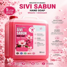 Wbrex Besleyici ve Onarıcı Sıvı El Sabunu 5lt Ekonomik Boy Japon Kiraz Çiçeği Kokulu
