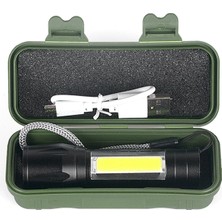 Eldenör Mini Çok Güçlü Şarjli El Feneri Xpe-Cob LED WT-030