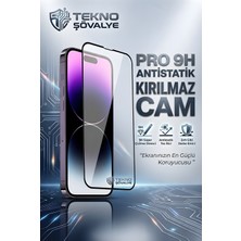 Tekno Şövalye iPhone 16 Pro / 17 Uyumlu Tam Kaplayan Antistatik 'pro 9h' Kırılmaz Cam