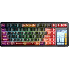AyrStore Aula L99 4 Rgb Hot Swap Raindrop Switch Mekanik Kablosuz Oyuncu Klavyesi Kırmızı