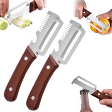 Munico Çok Fonksiyonlu Paslanmaz Çelik Doğal Ahşap Sap Ergonomik Tasarım Kaymaz Tutuş Şişe Açacağı