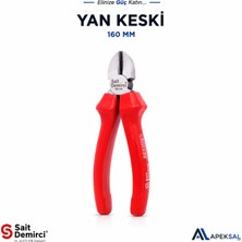 Sait Demirci SD2556 160 mm Profesyonel Yan Keski Sıcak Dövme Çelik Tel Kesici